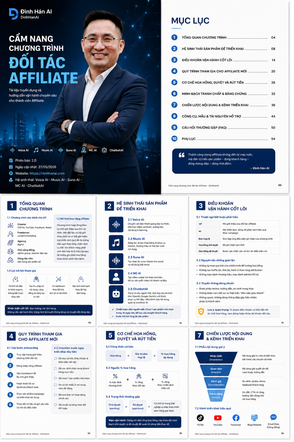 Cẩm nang chương trình đối tác affiliate Đình Hán AI